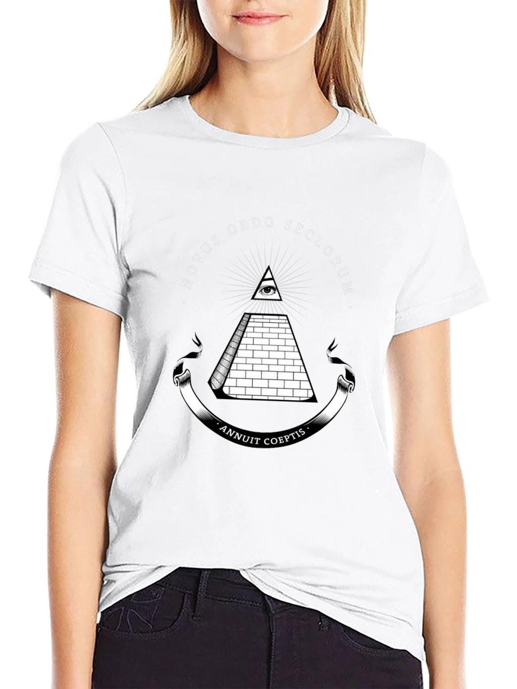 All-Seeing Eye Pyramid Graphic Tee - Black