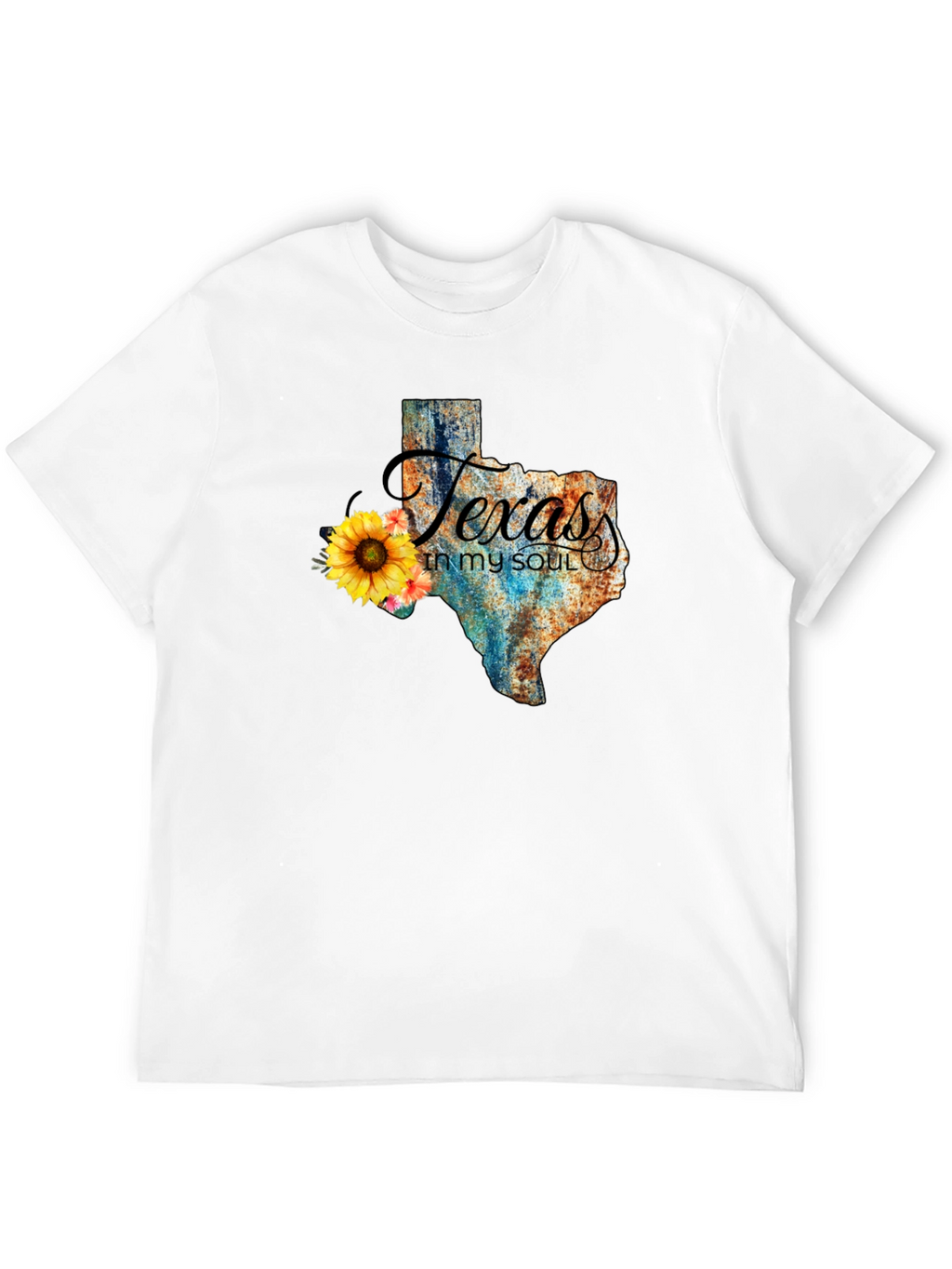 Texas in My Soul Black Cotton T-Shirt