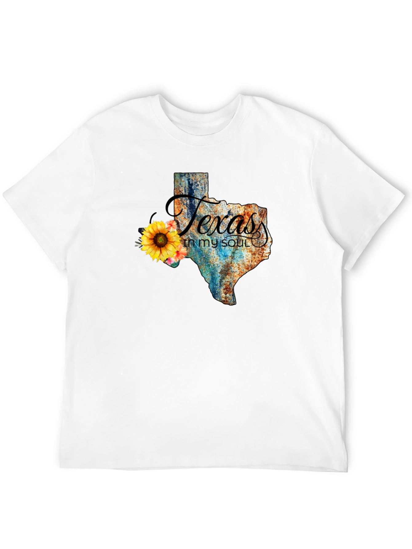 Texas in My Soul Black Cotton T-Shirt