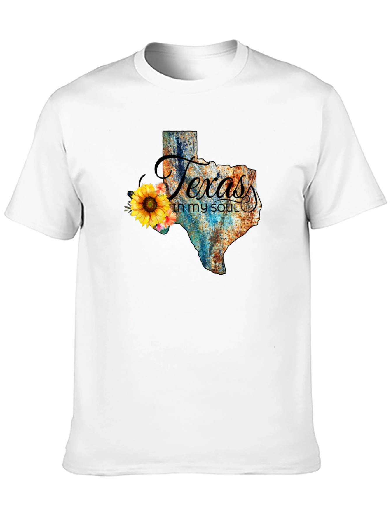 Texas in My Soul Black Cotton T-Shirt