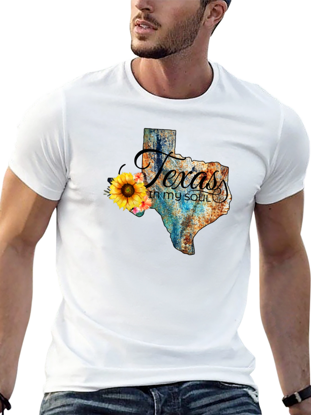 Texas in My Soul Black Cotton T-Shirt