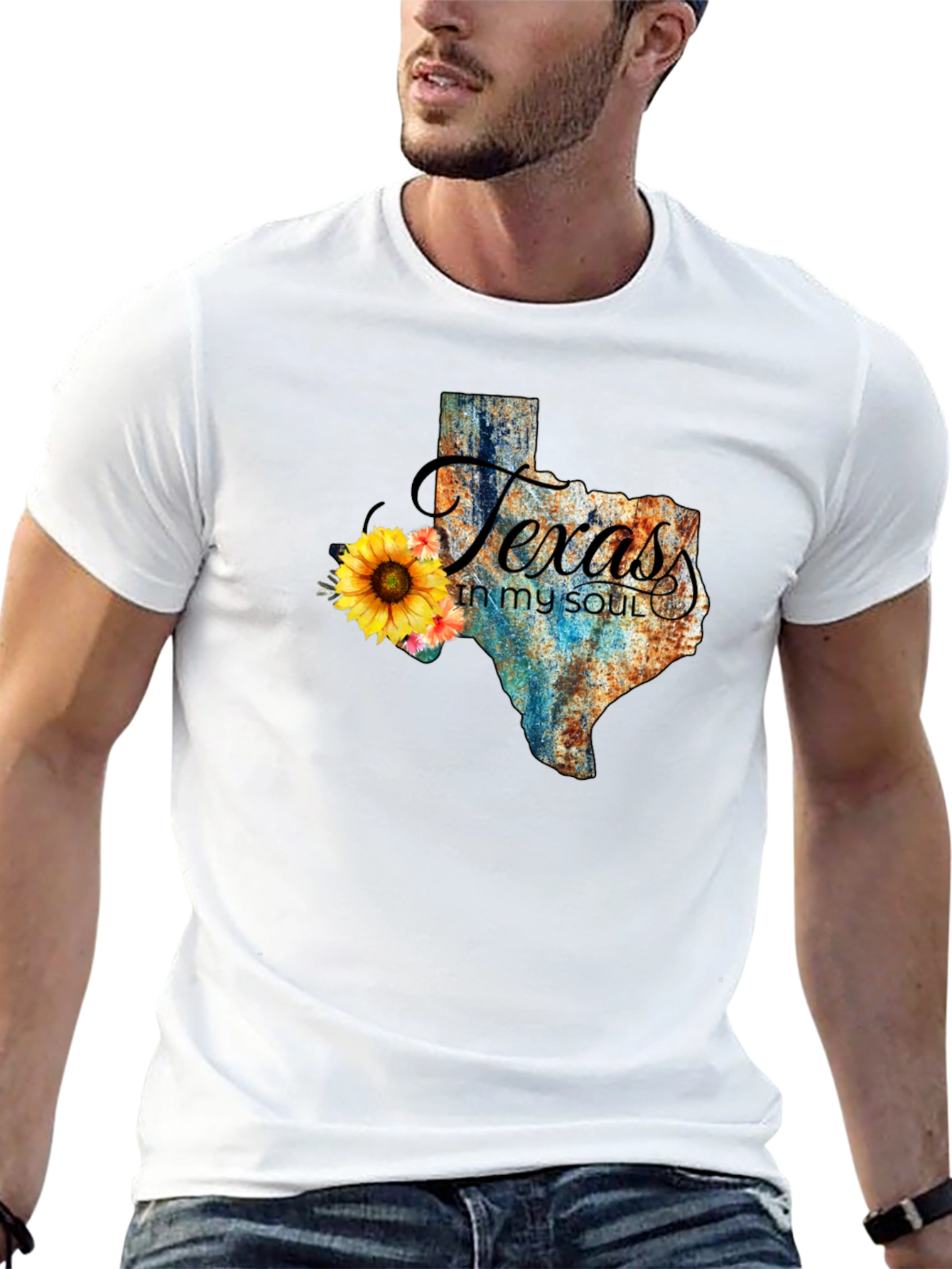 Texas in My Soul Black Cotton T-Shirt