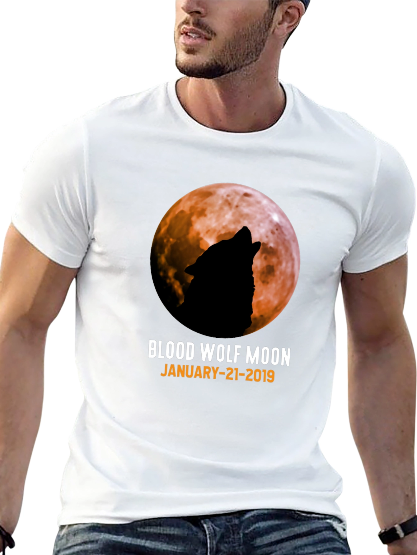 Blood Wolf Moon T-Shirt - January 21 2019
