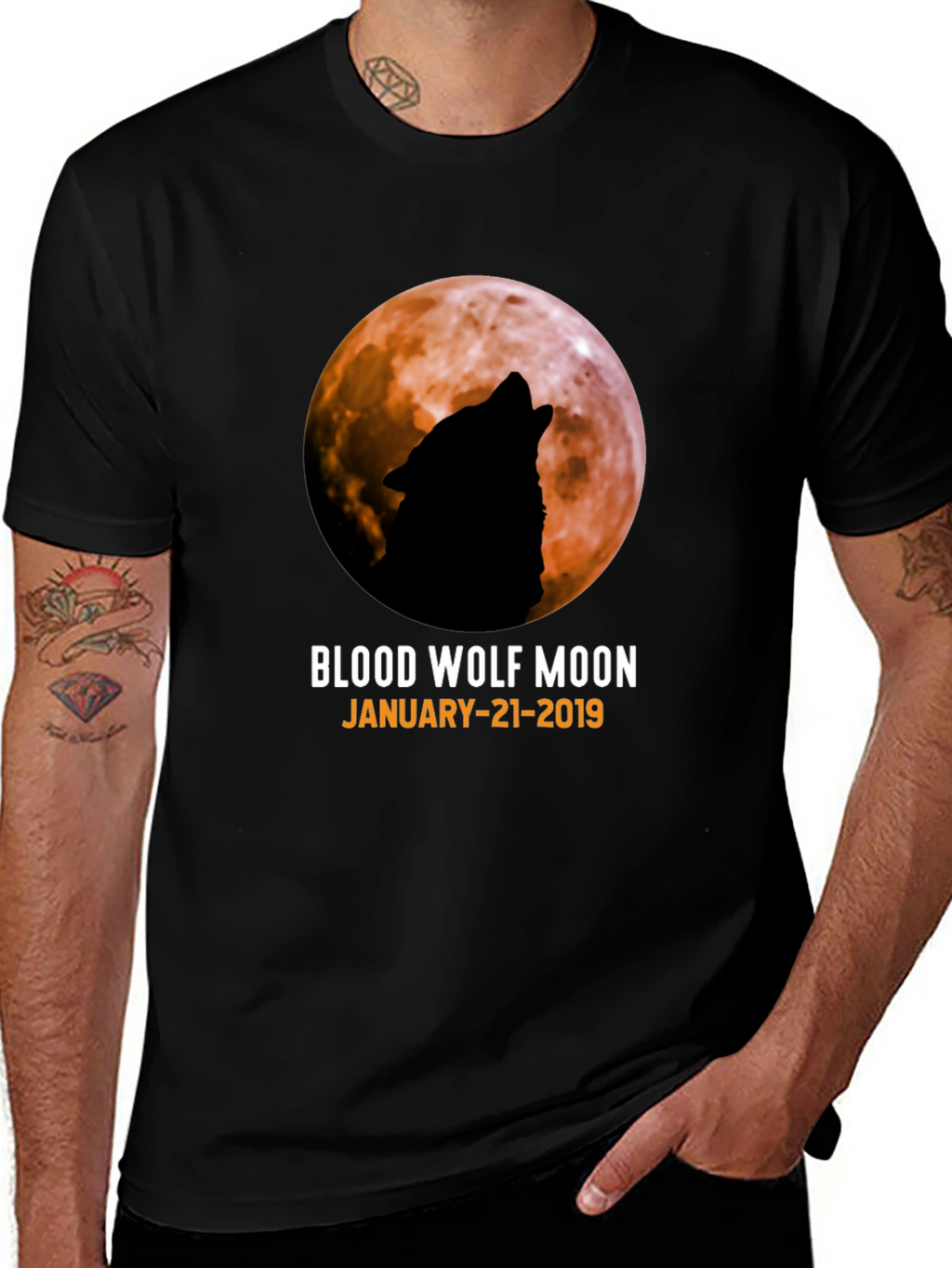 Blood Wolf Moon T-Shirt - January 21 2019