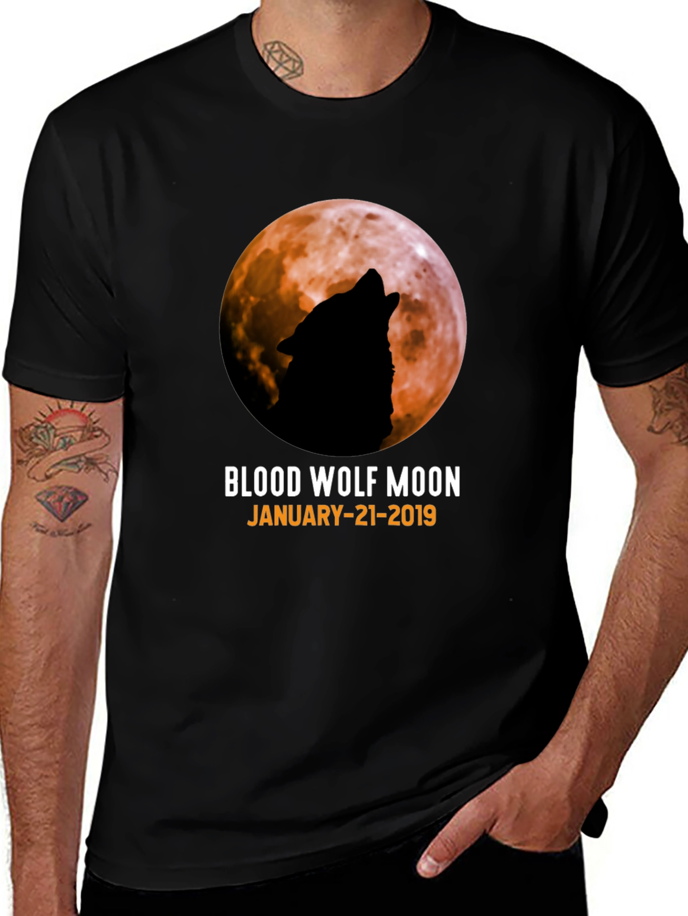 Blood Wolf Moon T-Shirt - January 21 2019