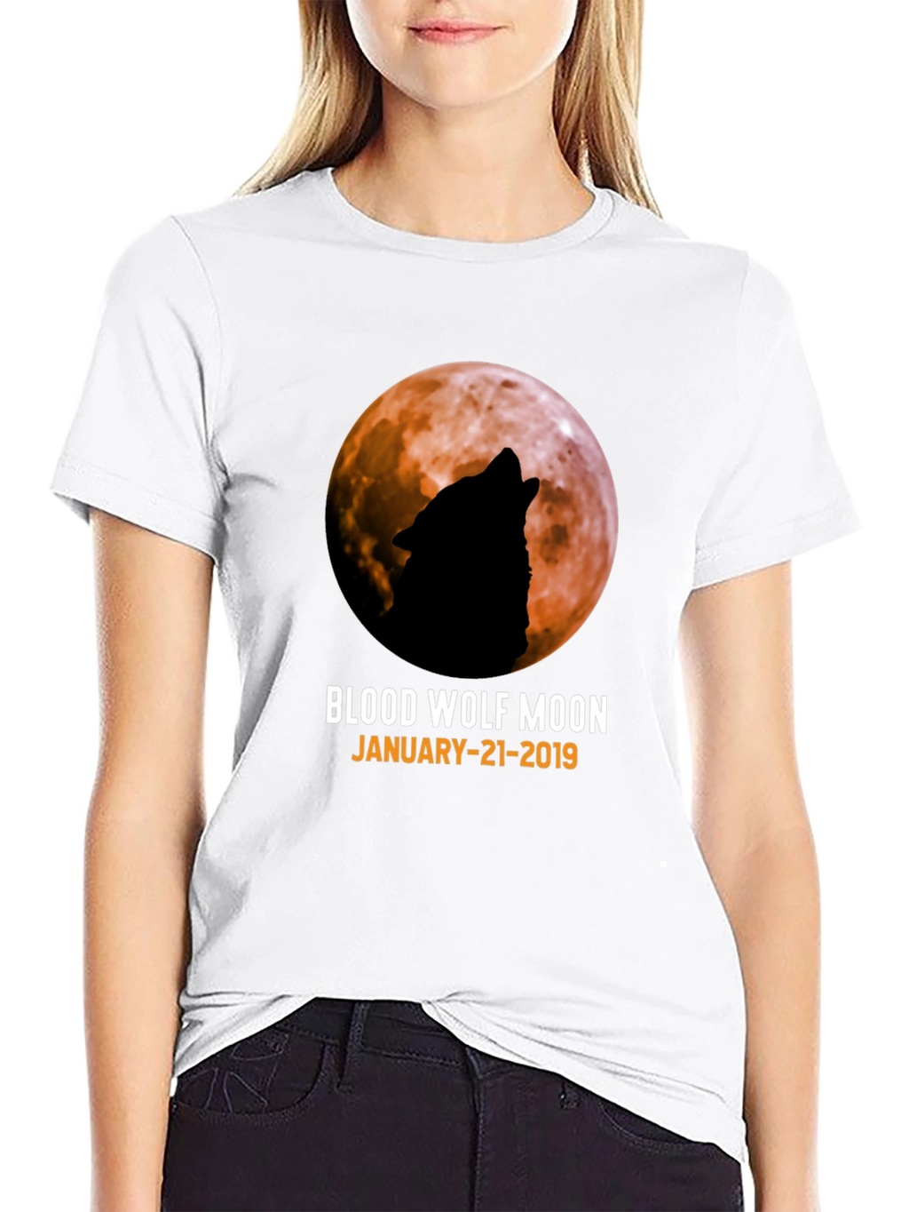 Blood Wolf Moon T-Shirt - January 21 2019