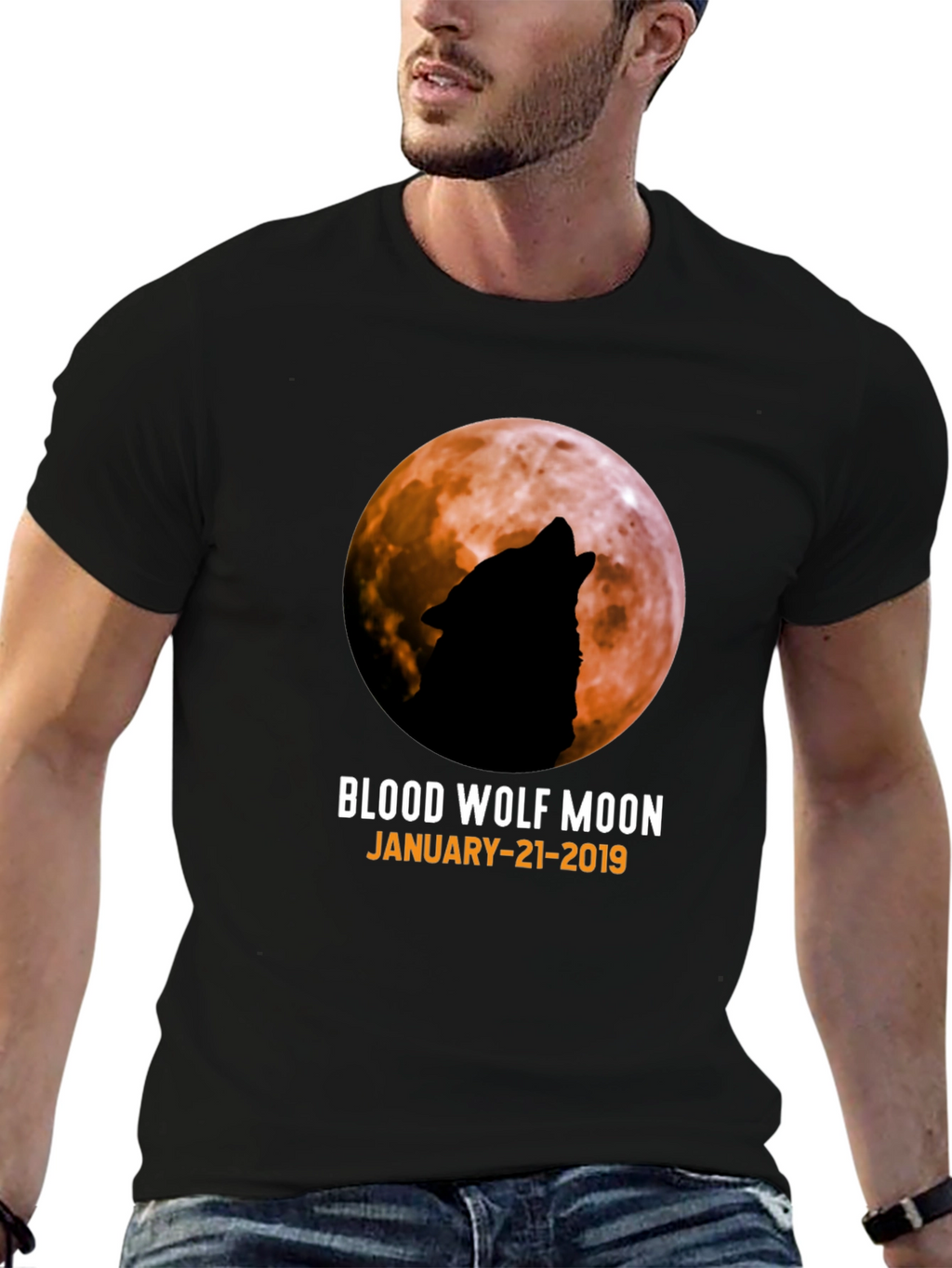 Blood Wolf Moon T-Shirt - January 21 2019