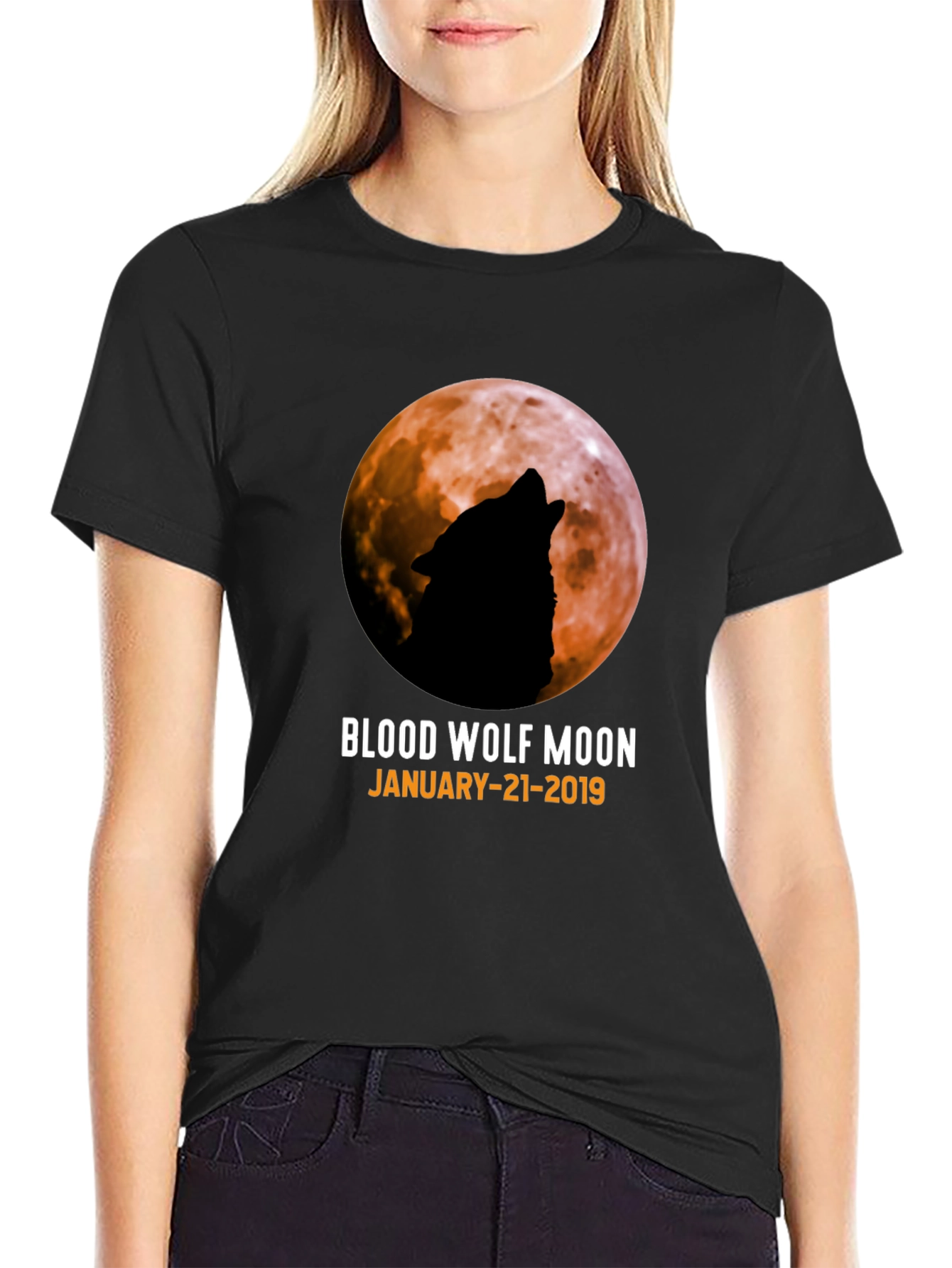 Blood Wolf Moon T-Shirt - January 21 2019