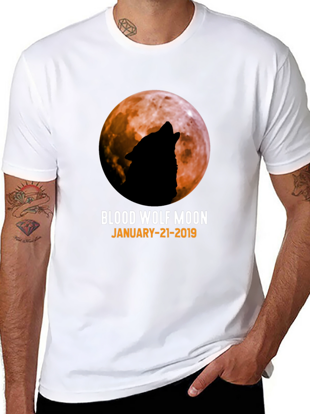 Blood Wolf Moon T-Shirt - January 21 2019