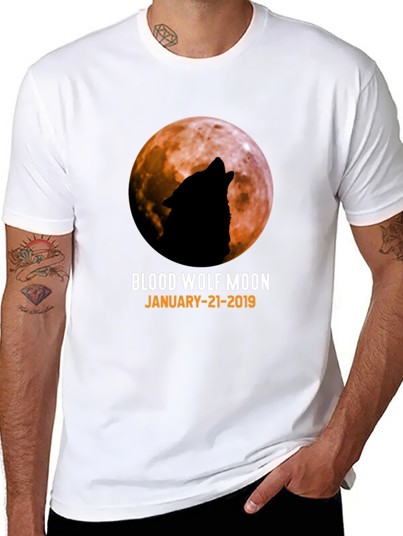 Blood Wolf Moon T-Shirt - January 21 2019