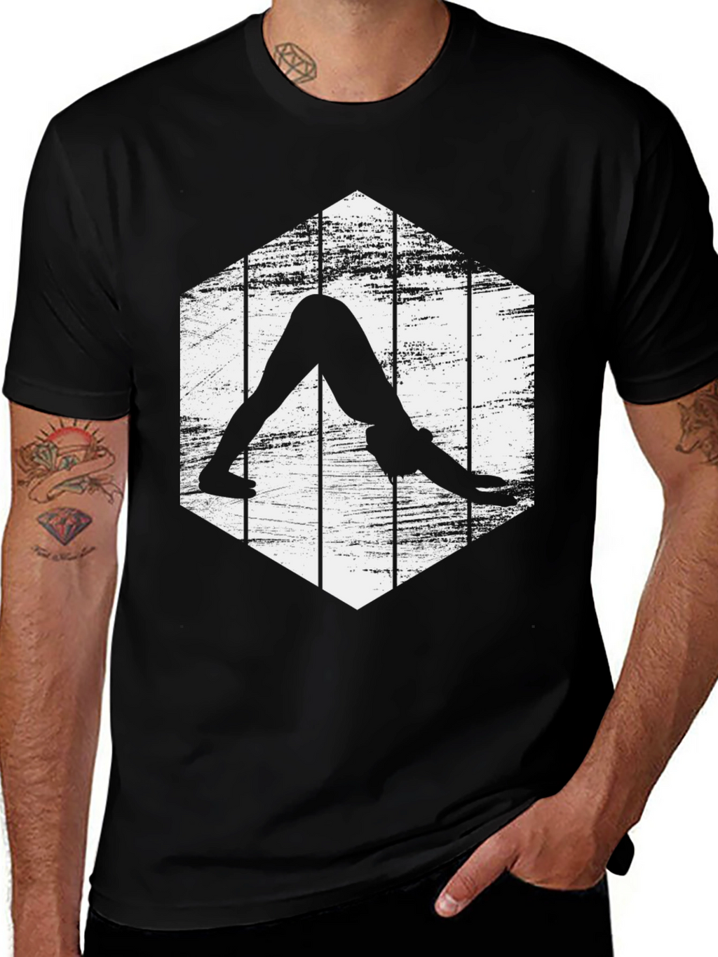 Yoga Pose Graphic Tee - Downward Dog Shirt