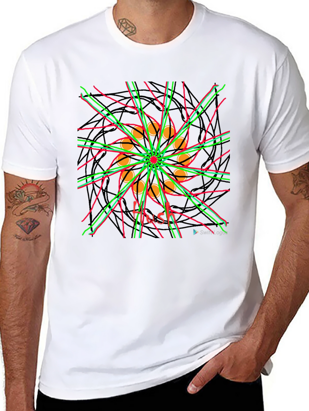 Abstract Graphic Tee - Modern Art Shirt