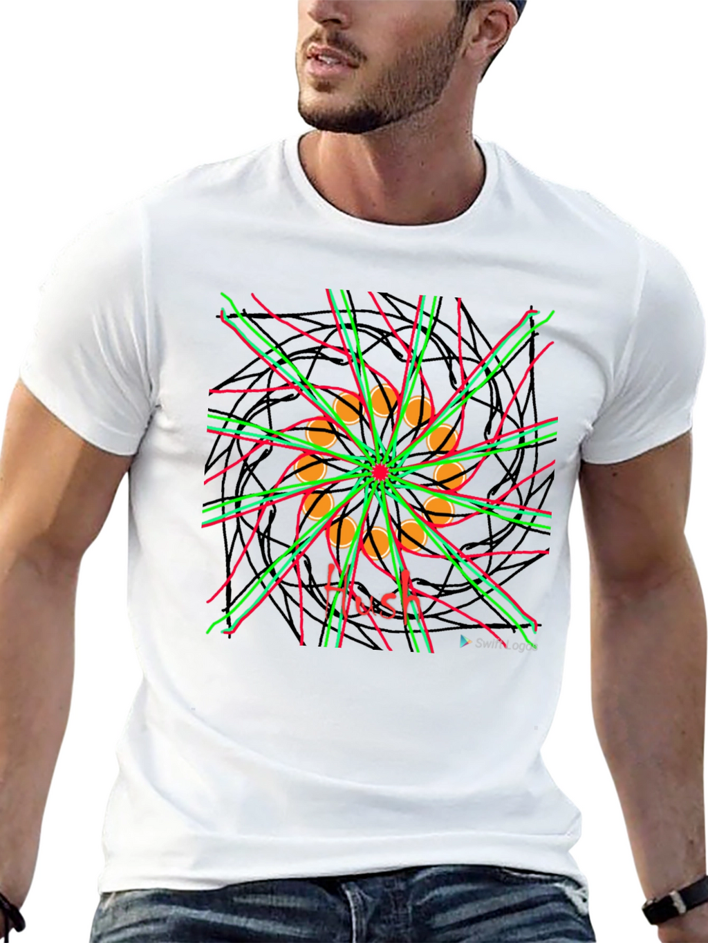 Abstract Graphic Tee - Modern Art Shirt