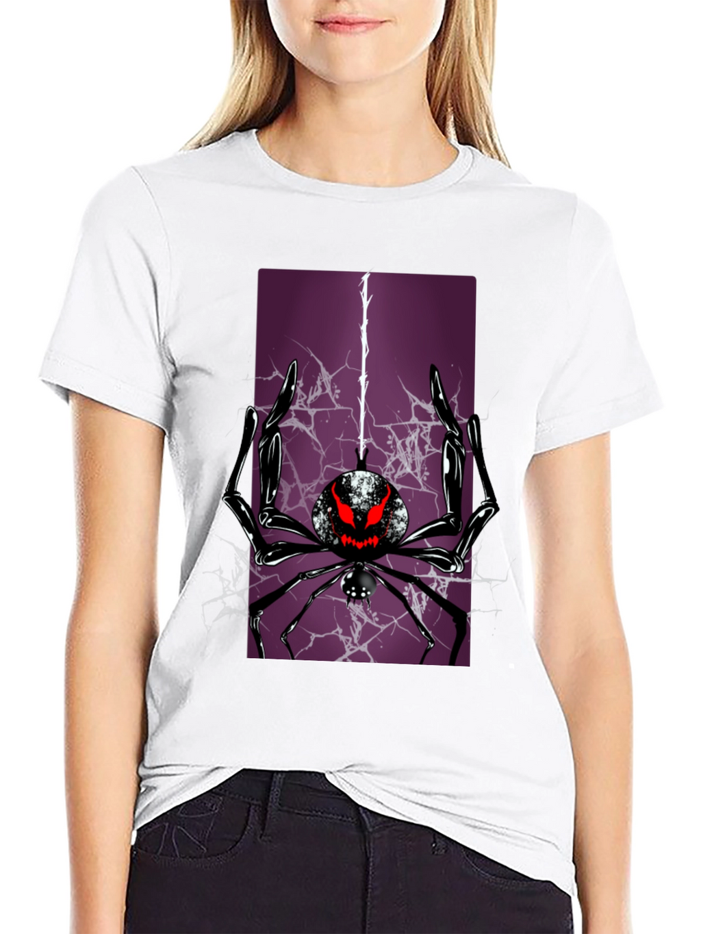 Spider Graphic T-Shirt - Black