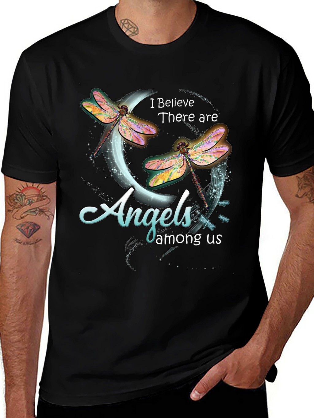 Angels Among Us Dragonfly Graphic T-Shirt