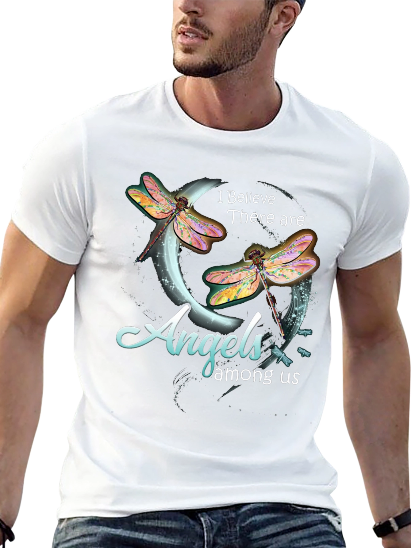 Angels Among Us Dragonfly Graphic T-Shirt