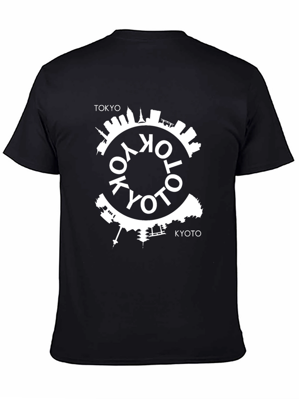 Tokyo Kyoto Graphic Black T-Shirt