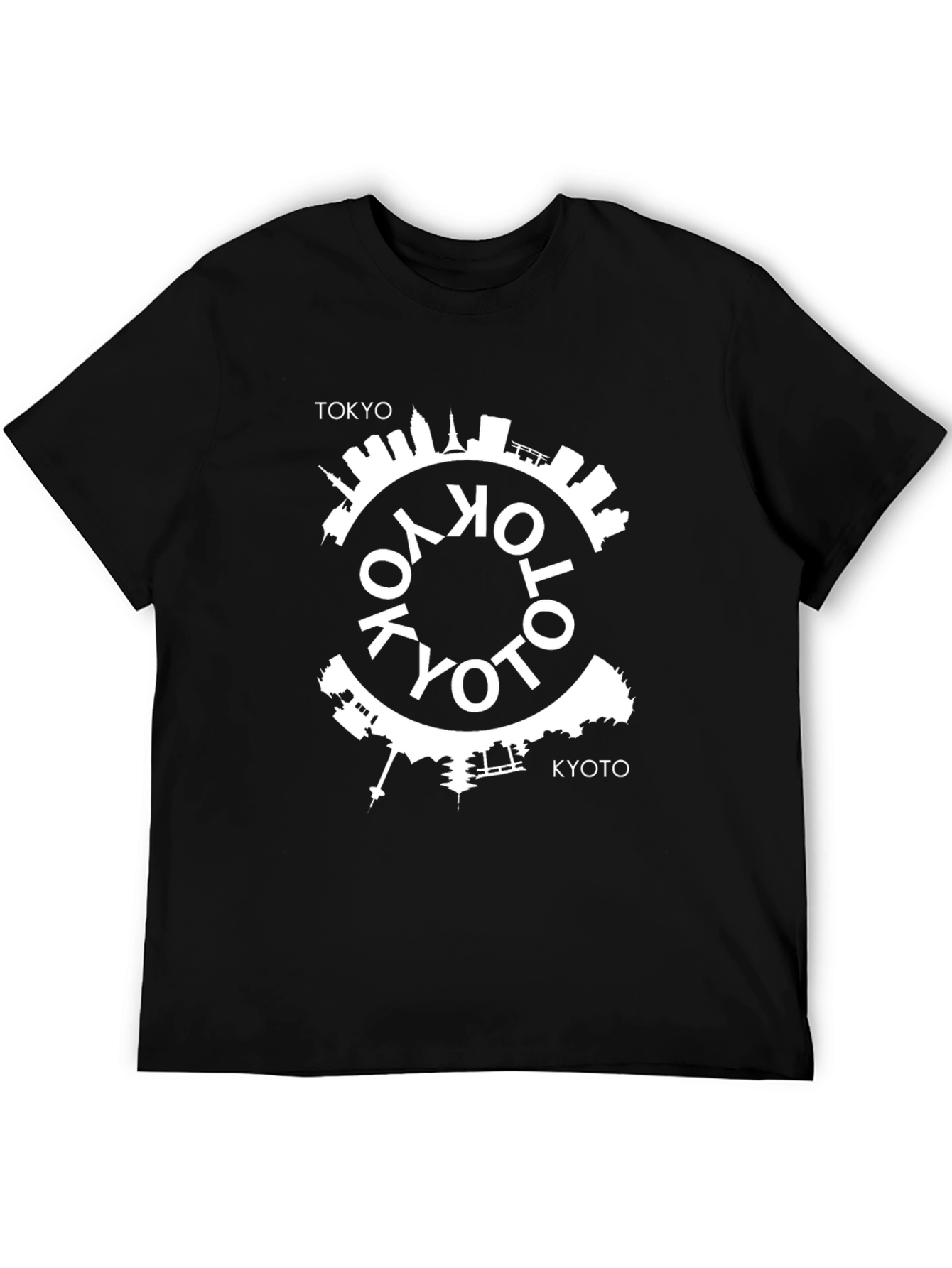 Tokyo Kyoto Graphic Black T-Shirt