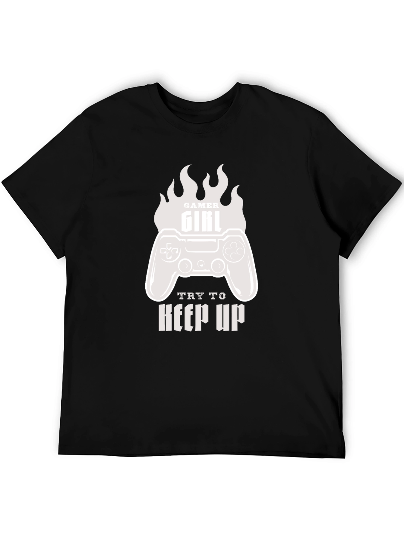 Gamer Girl Try To Keep Up Black T-Shirt
