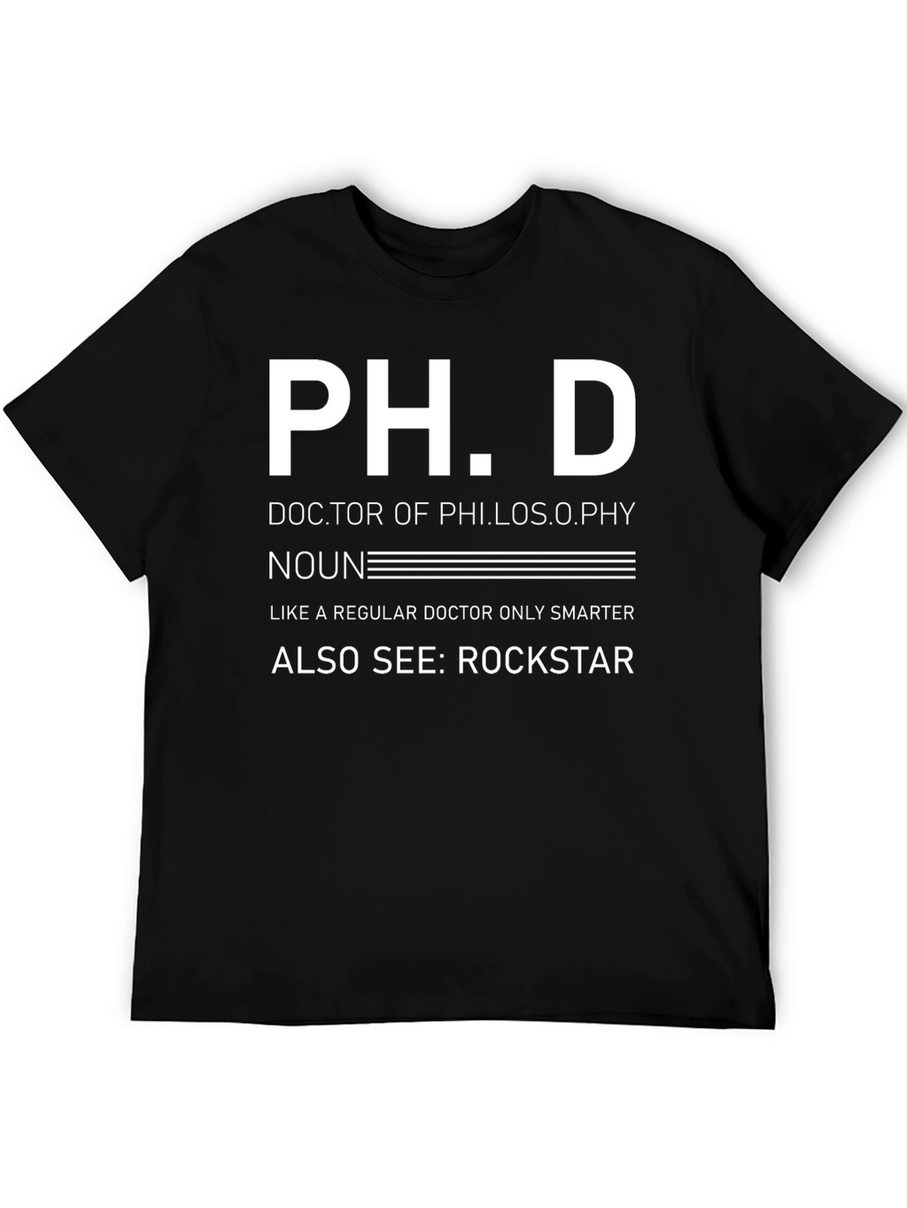 Ph.D. Definition Black T-Shirt