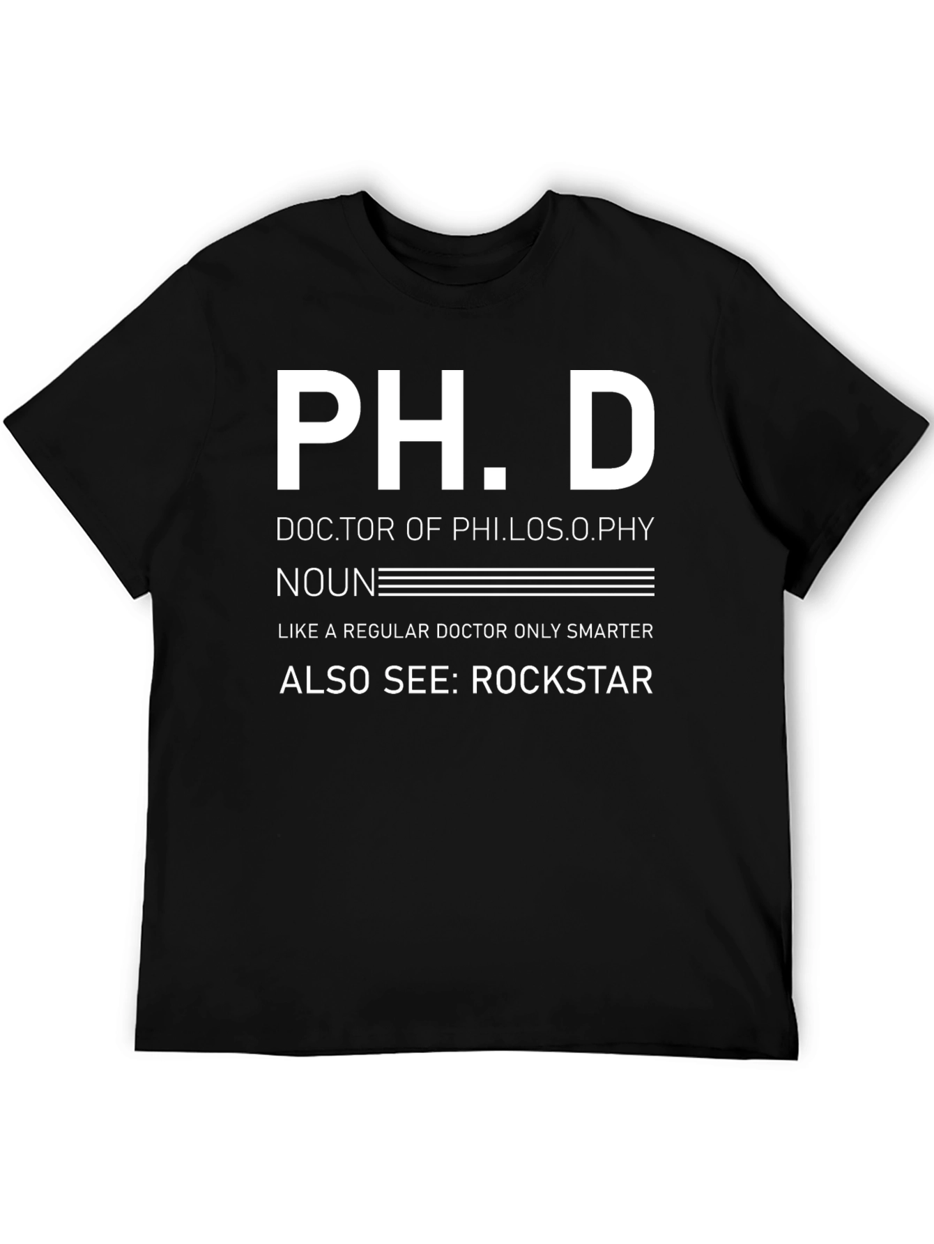 Ph.D. Definition Black T-Shirt