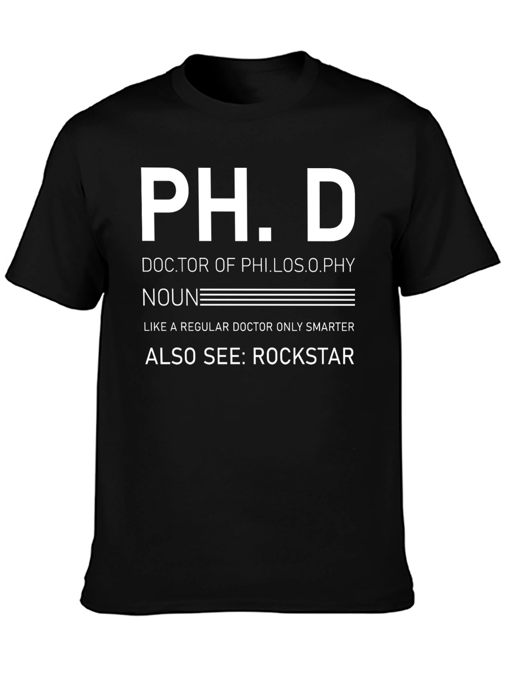 Ph.D. Definition Black T-Shirt