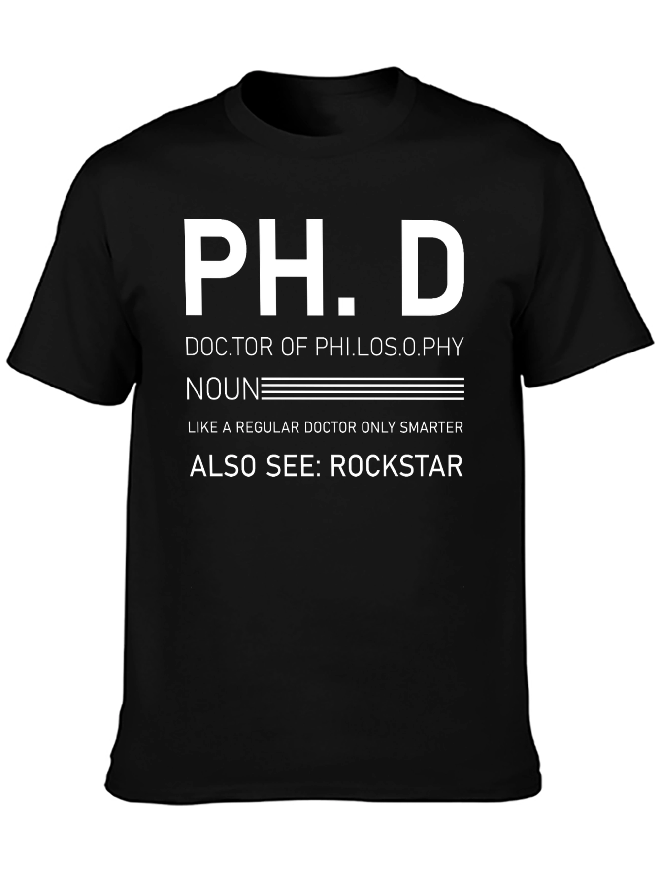 Ph.D. Definition Black T-Shirt