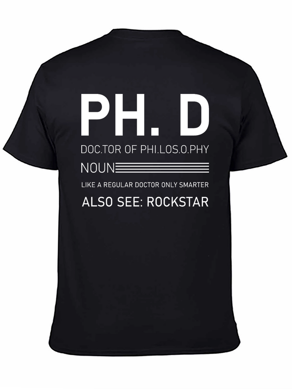 Ph.D. Definition Black T-Shirt