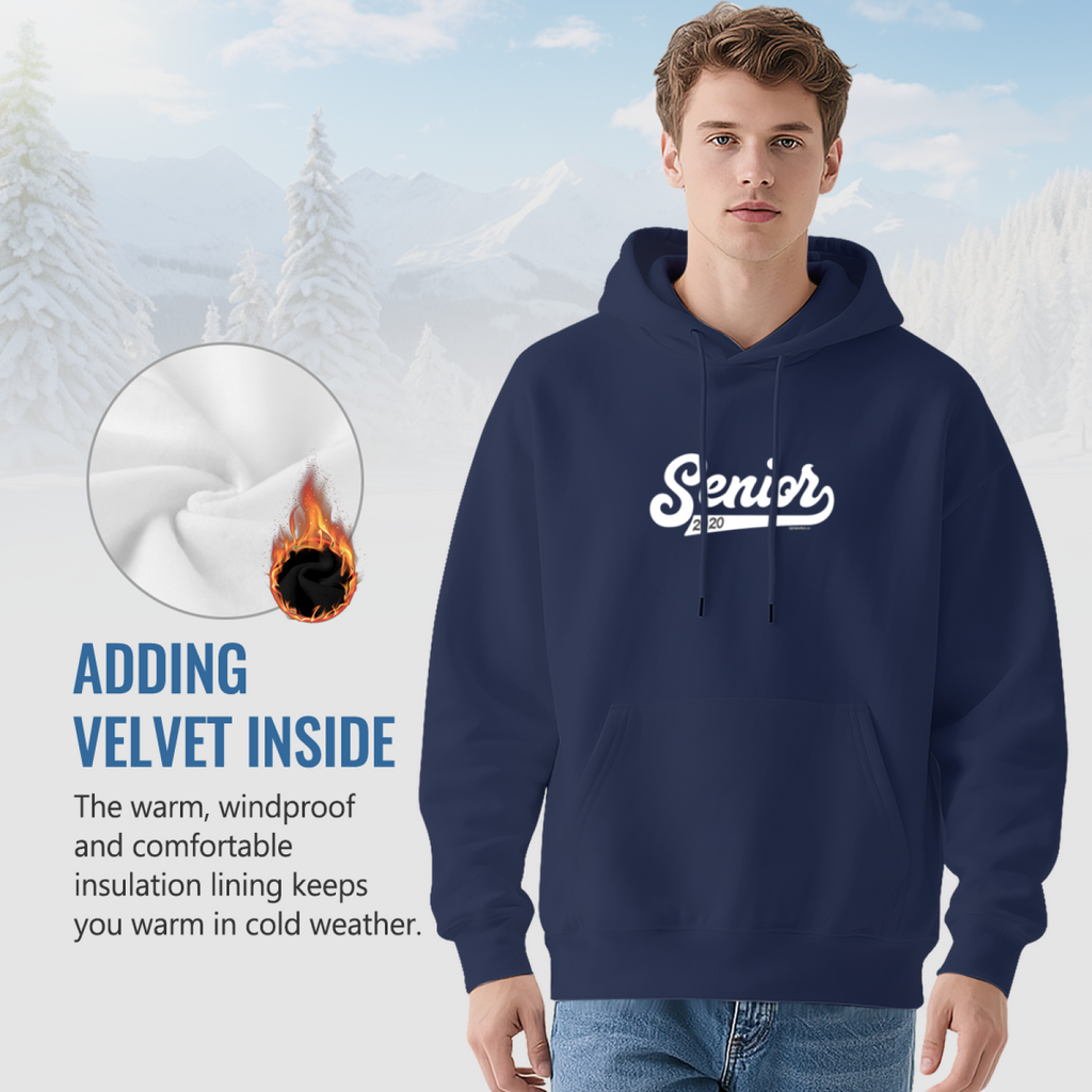 "Senior" Hoodie - Quote Typography Graphic Sweatshirt for Statement Makers