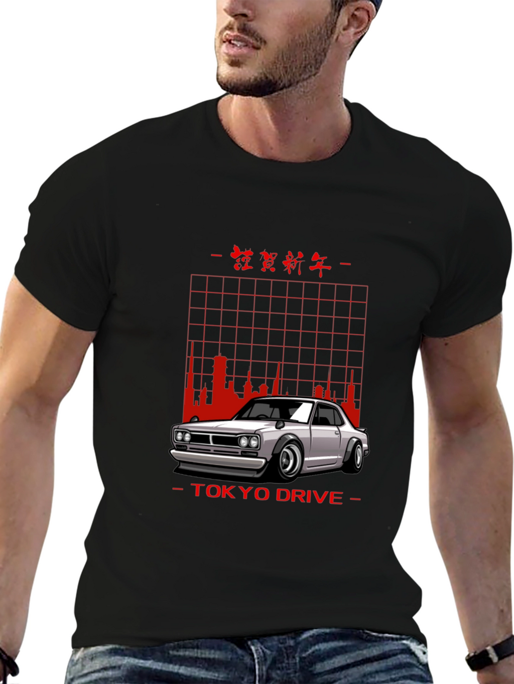 Tokyo Drive Car Graphic Black T-Shirt