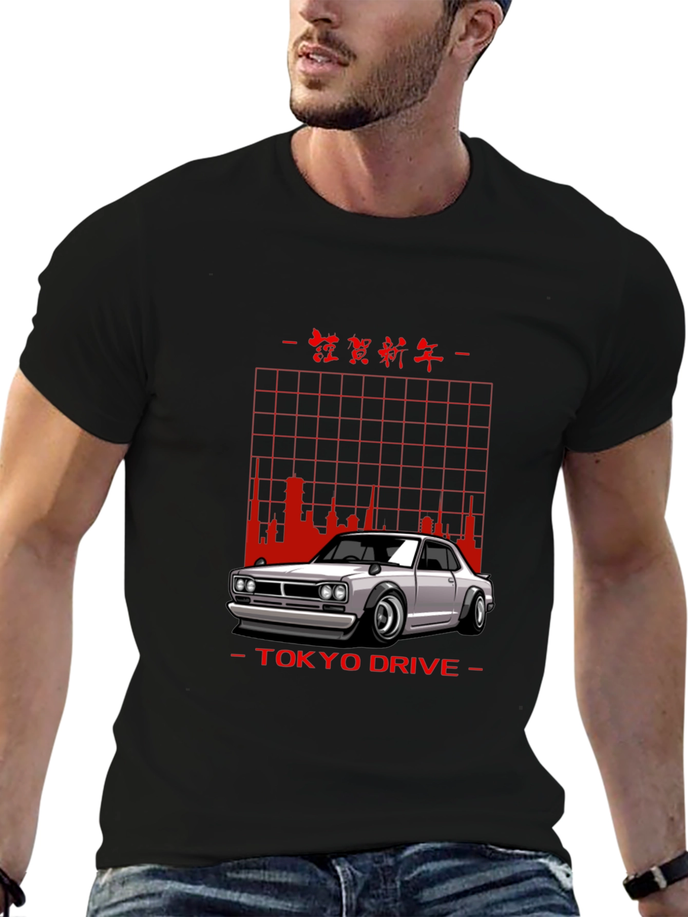 Tokyo Drive Car Graphic Black T-Shirt