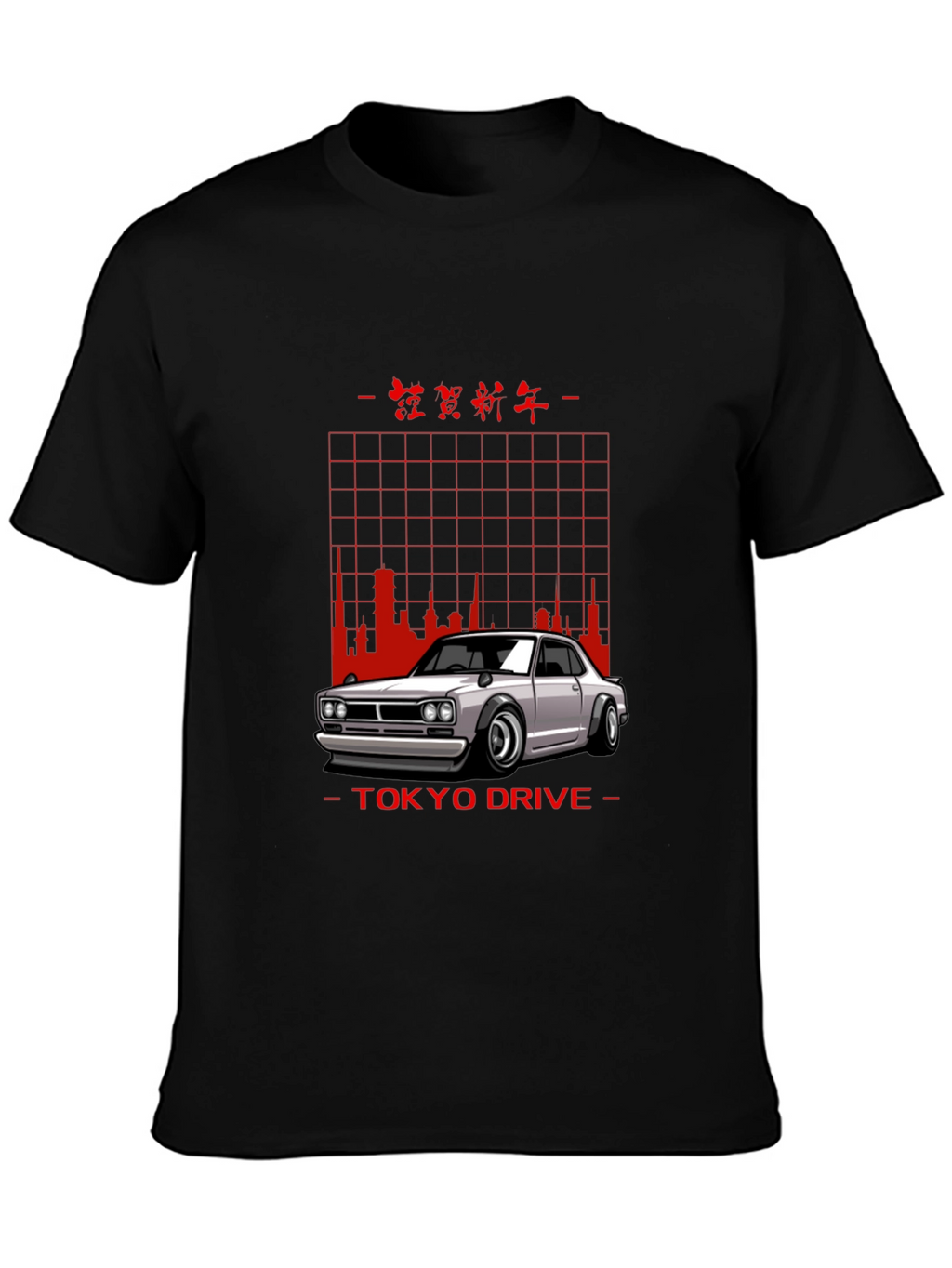 Tokyo Drive Car Graphic Black T-Shirt