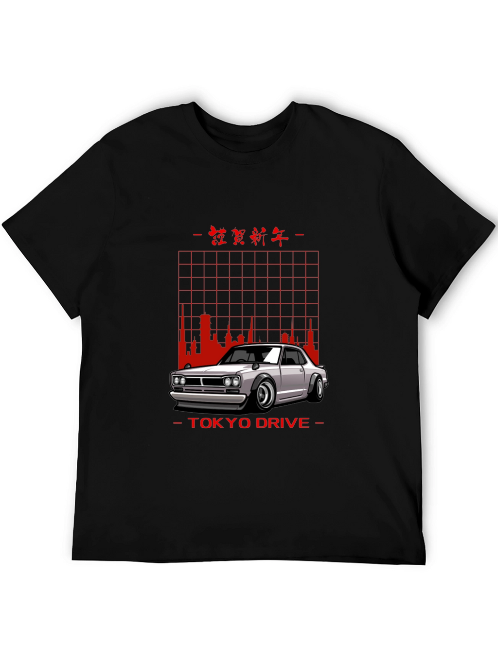 Tokyo Drive Car Graphic Black T-Shirt