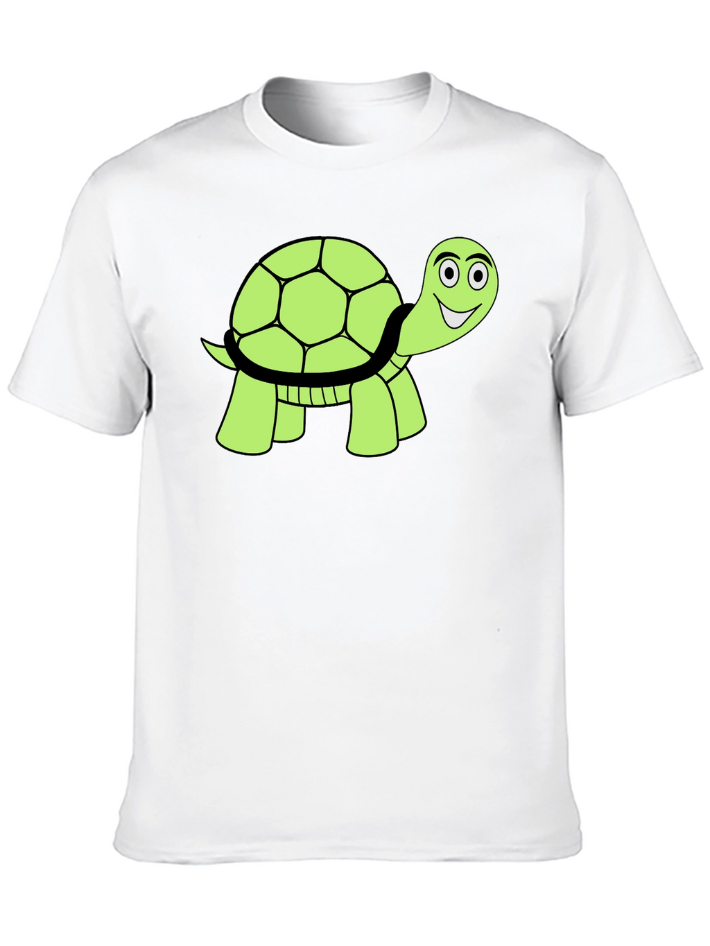Cute Turtle Graphic T-Shirt - Black Cotton Tee