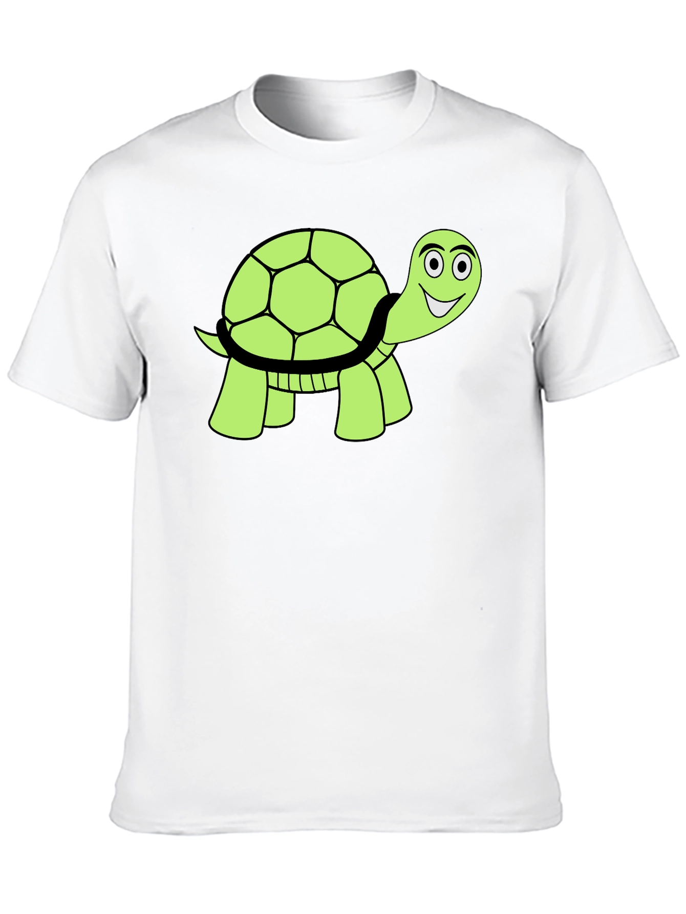 Cute Turtle Graphic T-Shirt - Black Cotton Tee