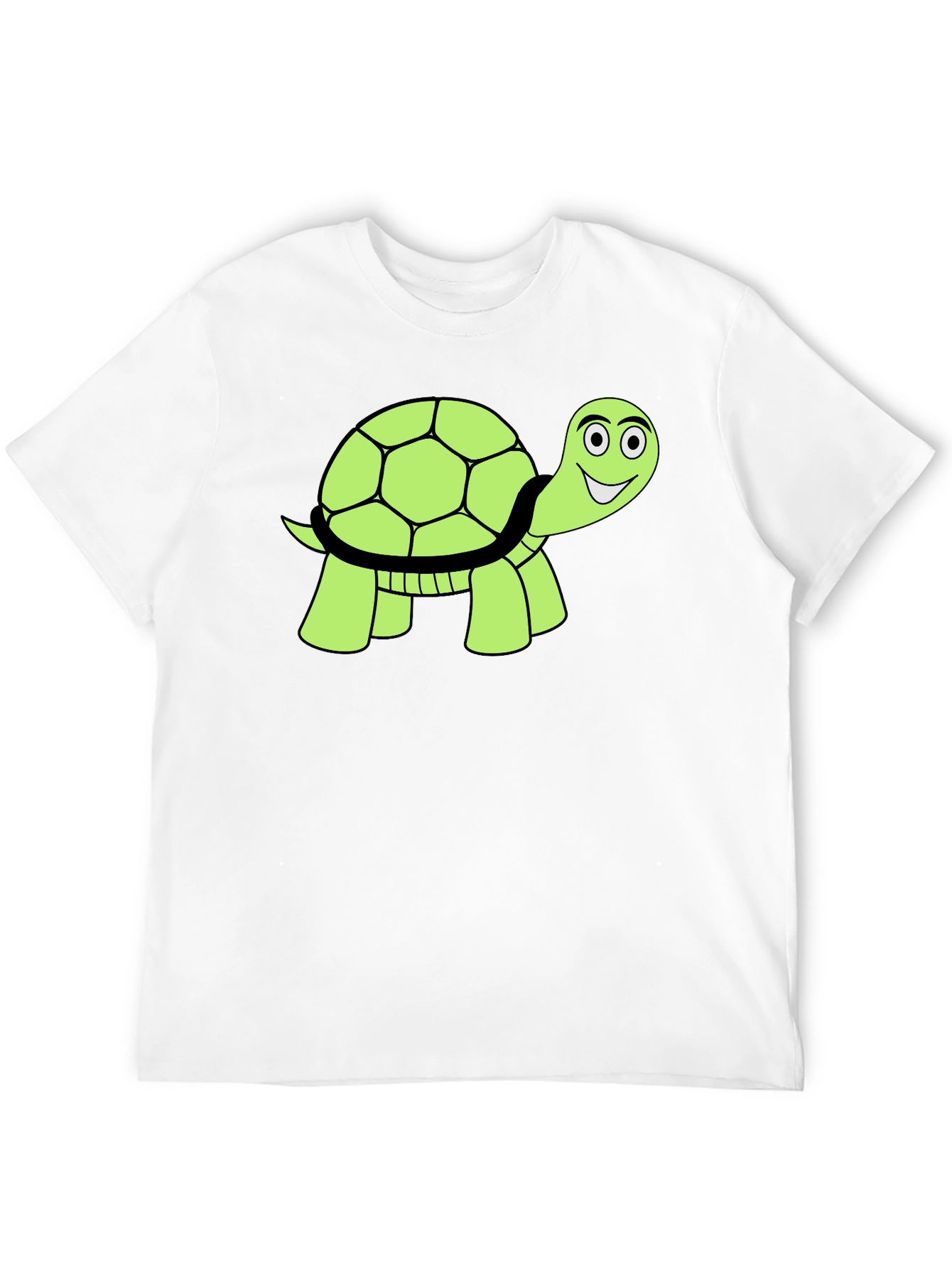 Cute Turtle Graphic T-Shirt - Black Cotton Tee