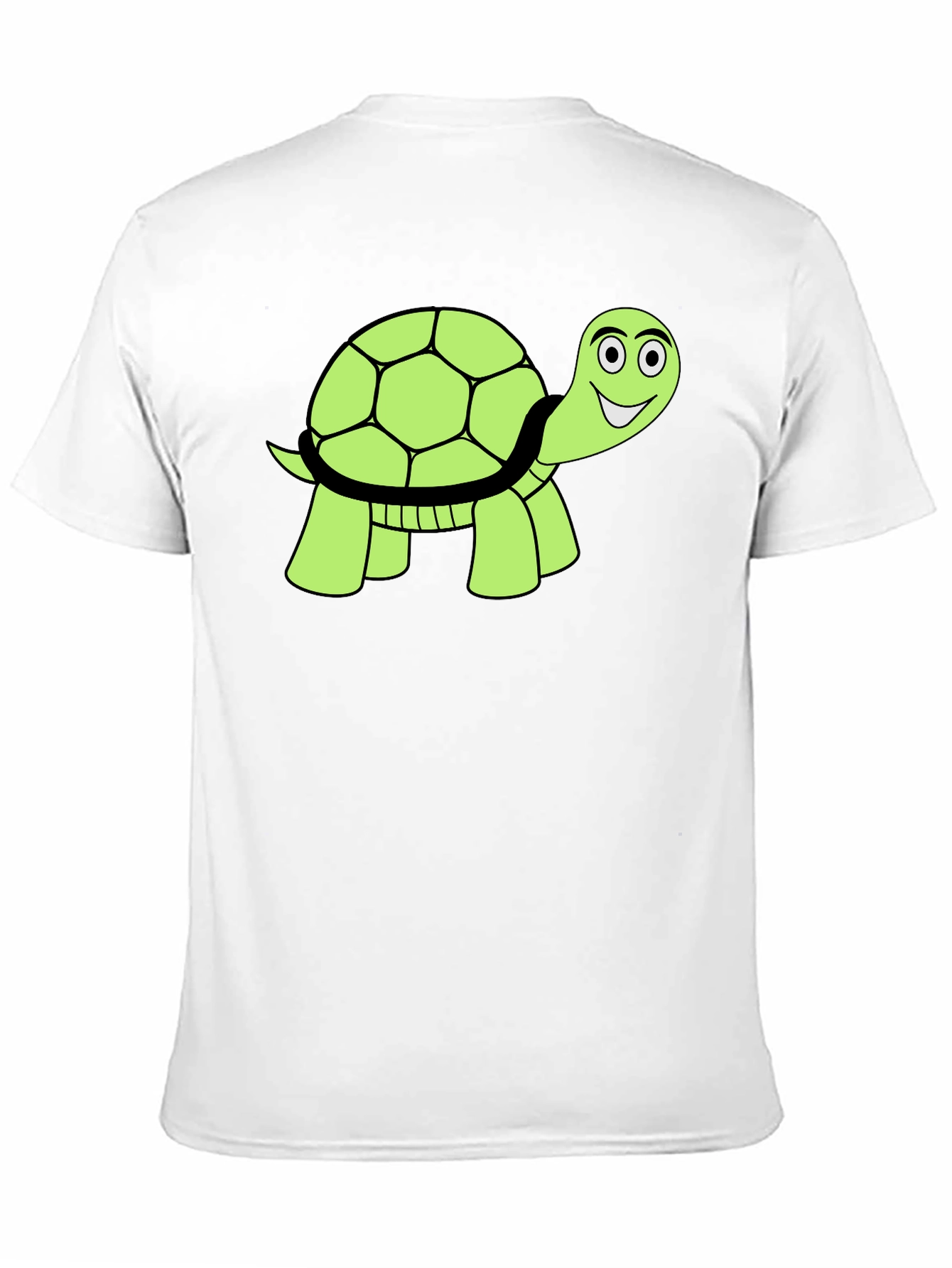 Cute Turtle Graphic T-Shirt - Black Cotton Tee