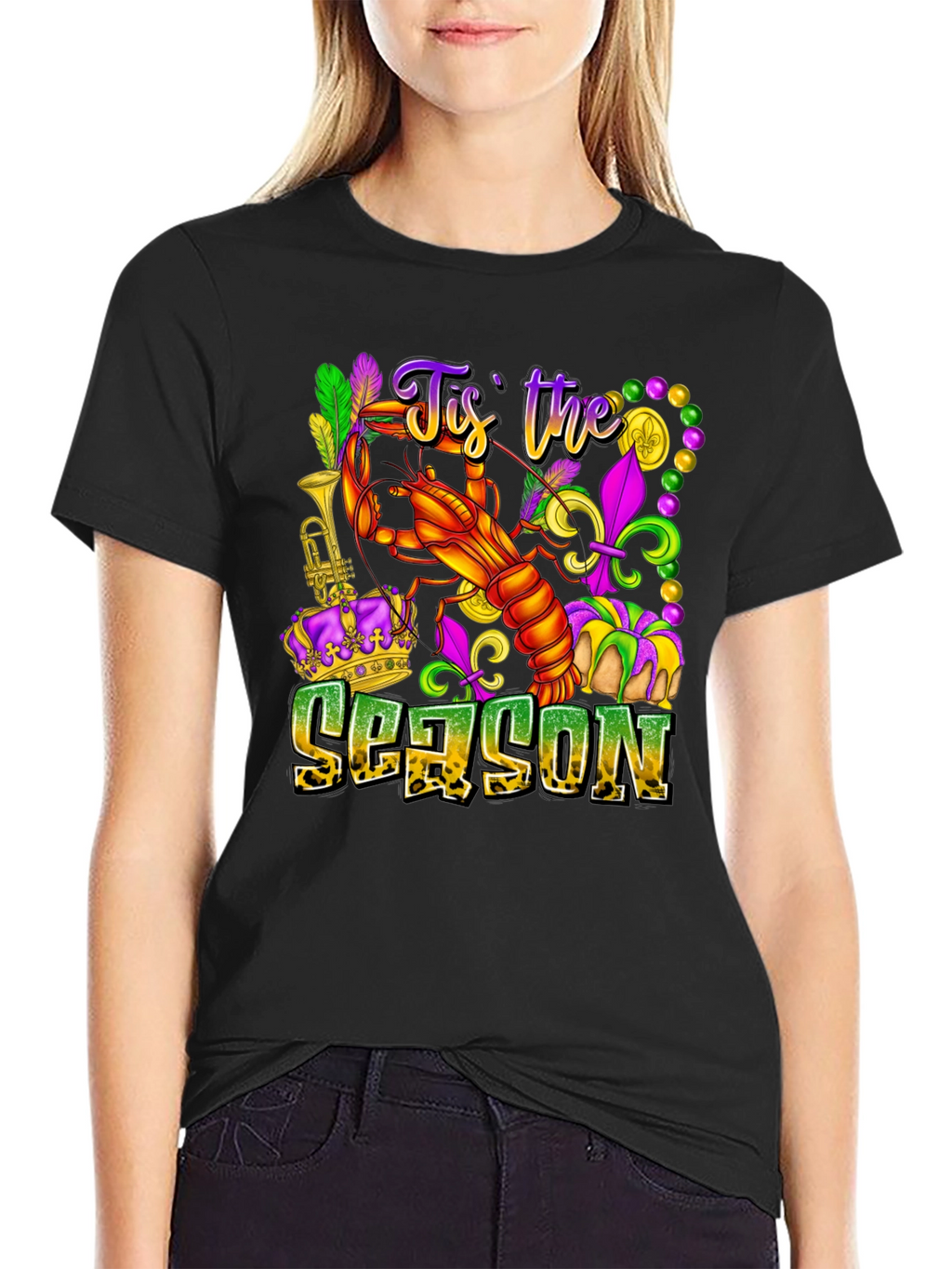 Mardi Gras Lobster T-Shirt - Tis the Season