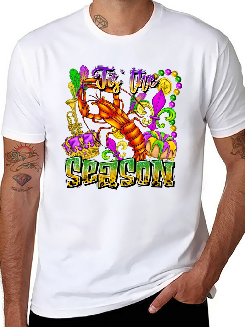 Mardi Gras Lobster T-Shirt - Tis the Season