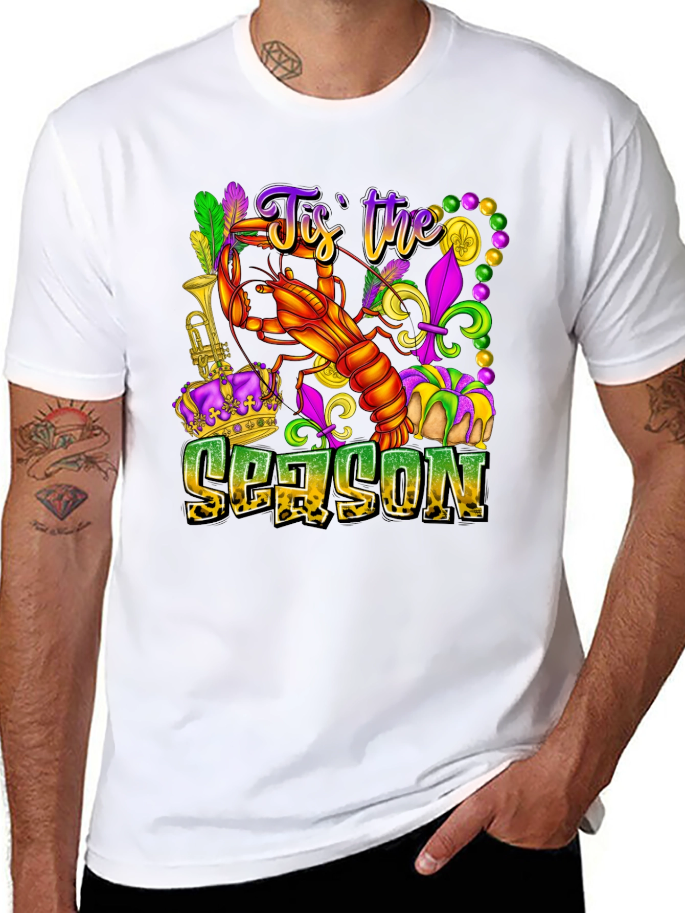 Mardi Gras Lobster T-Shirt - Tis the Season