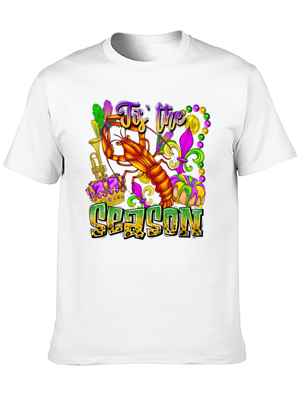 Mardi Gras Lobster T-Shirt - Tis the Season