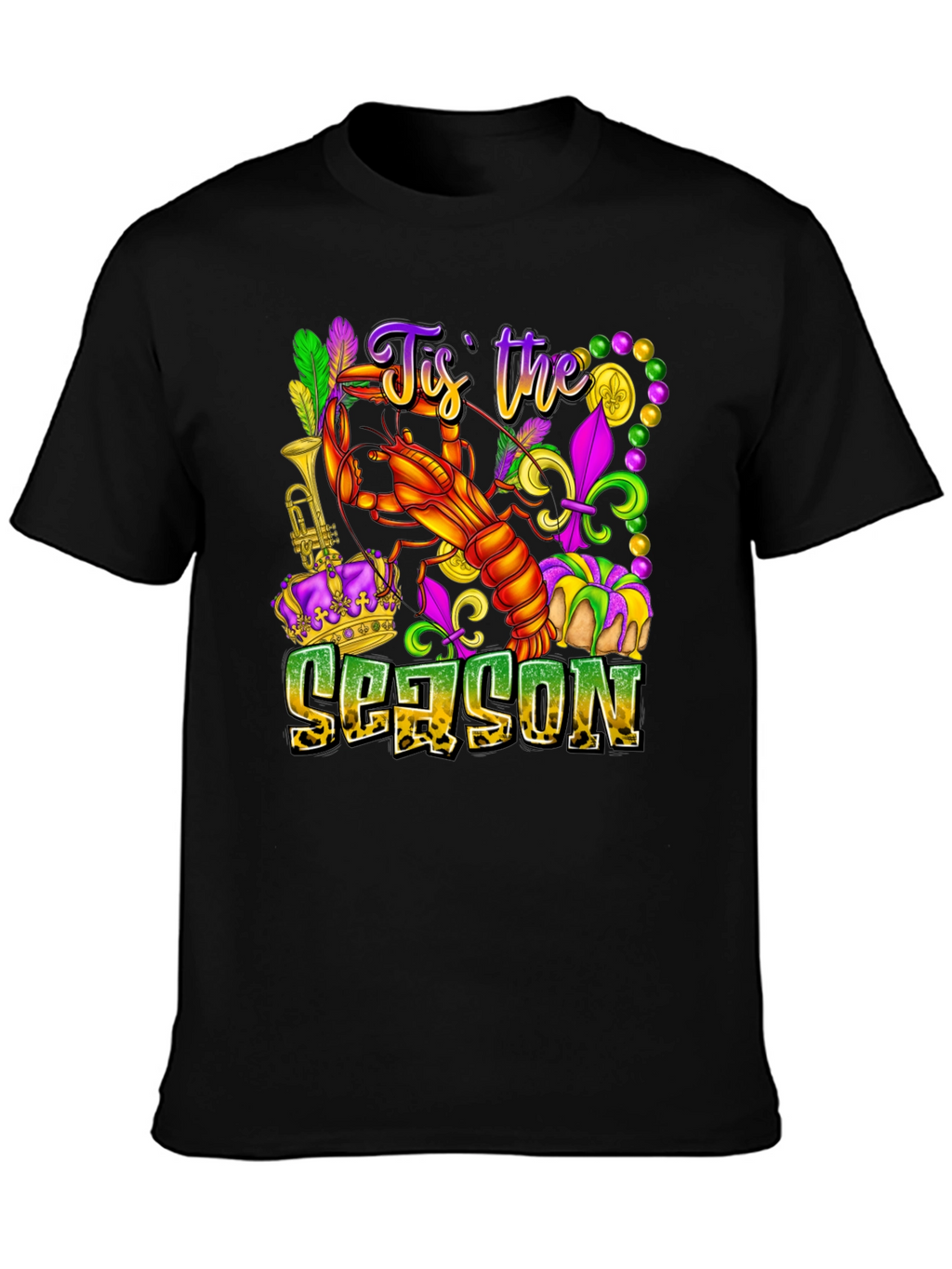 Mardi Gras Lobster T-Shirt - Tis the Season