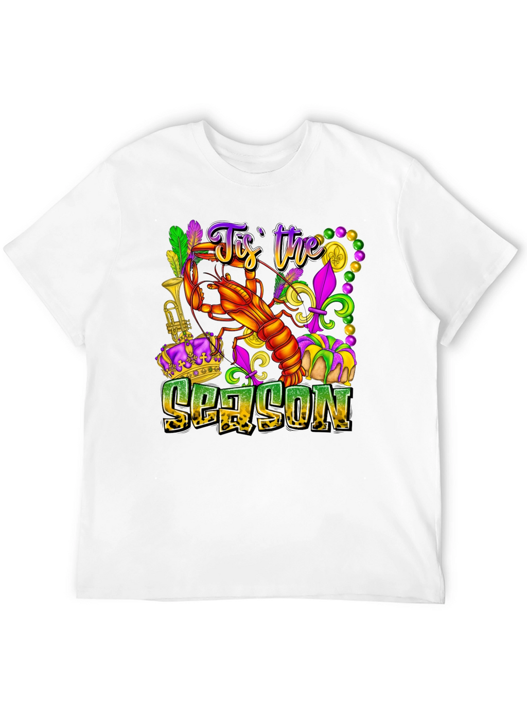 Mardi Gras Lobster T-Shirt - Tis the Season