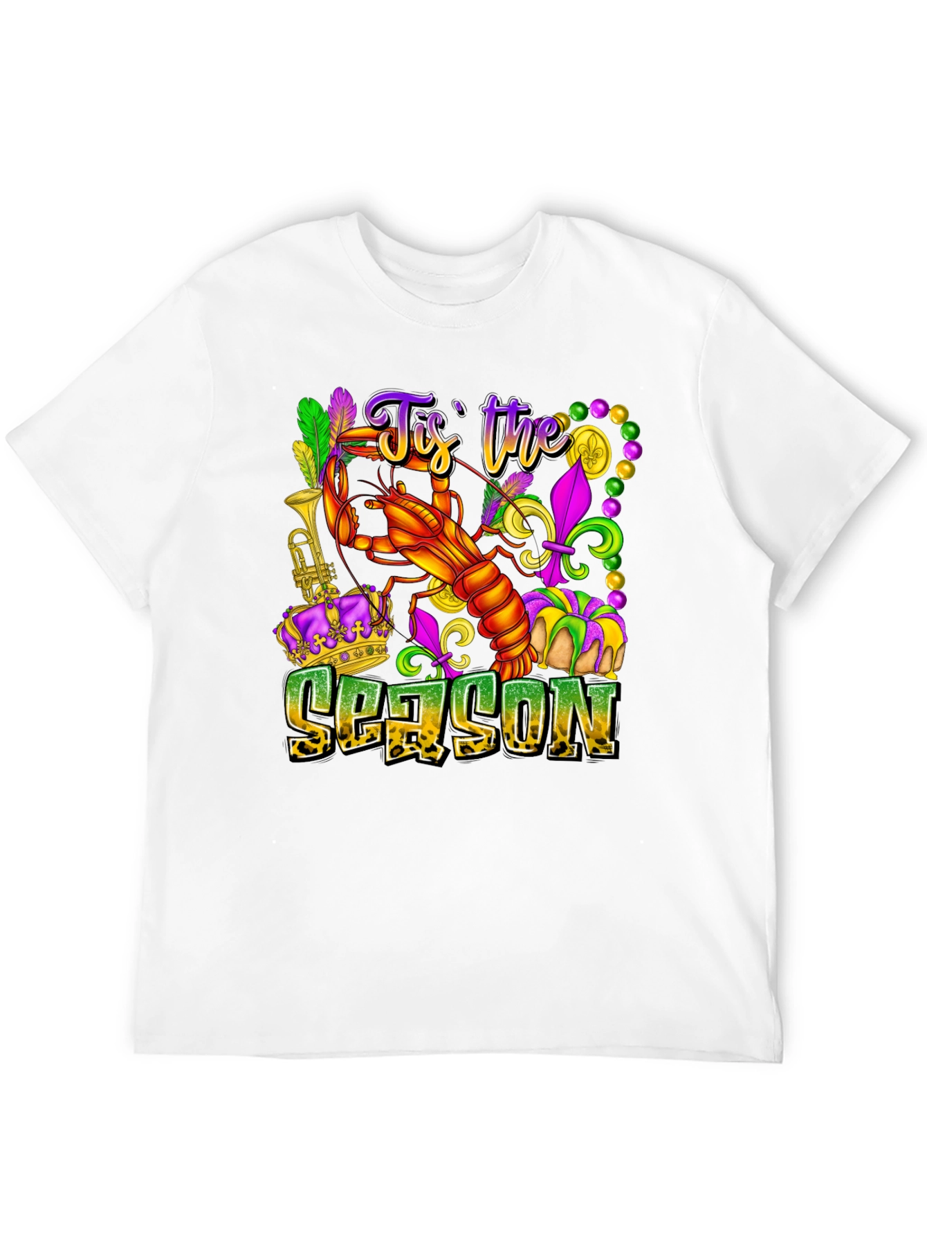 Mardi Gras Lobster T-Shirt - Tis the Season