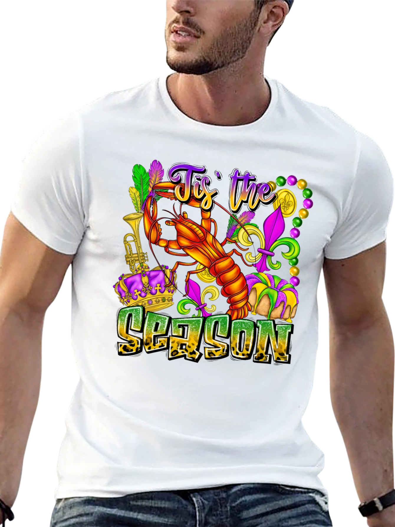 Mardi Gras Lobster T-Shirt - Tis the Season