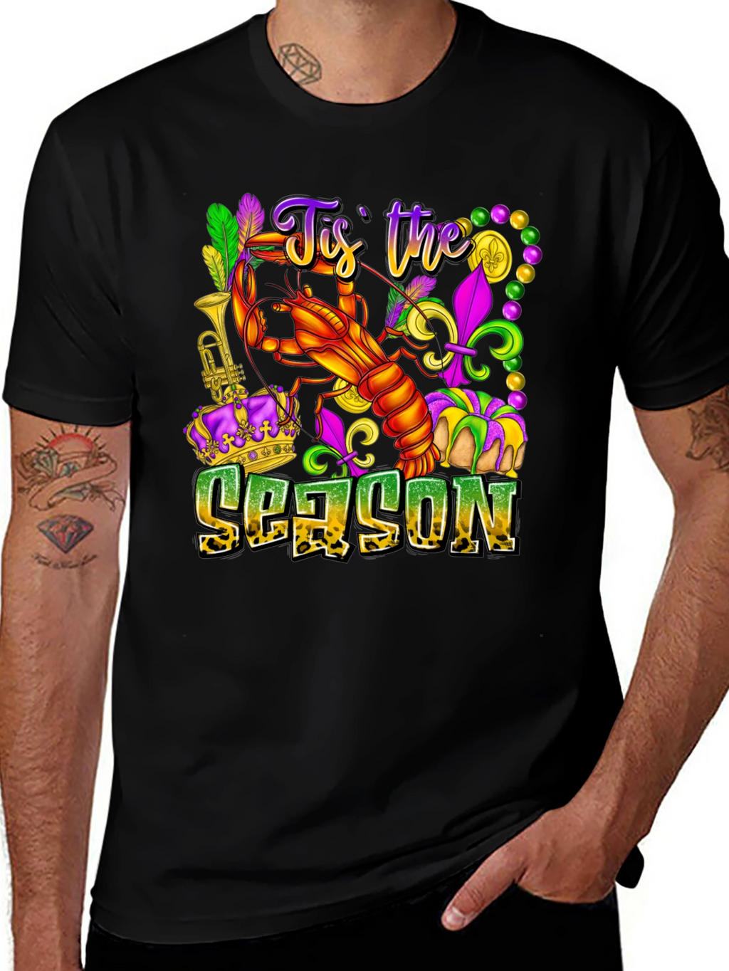 Mardi Gras Lobster T-Shirt - Tis the Season