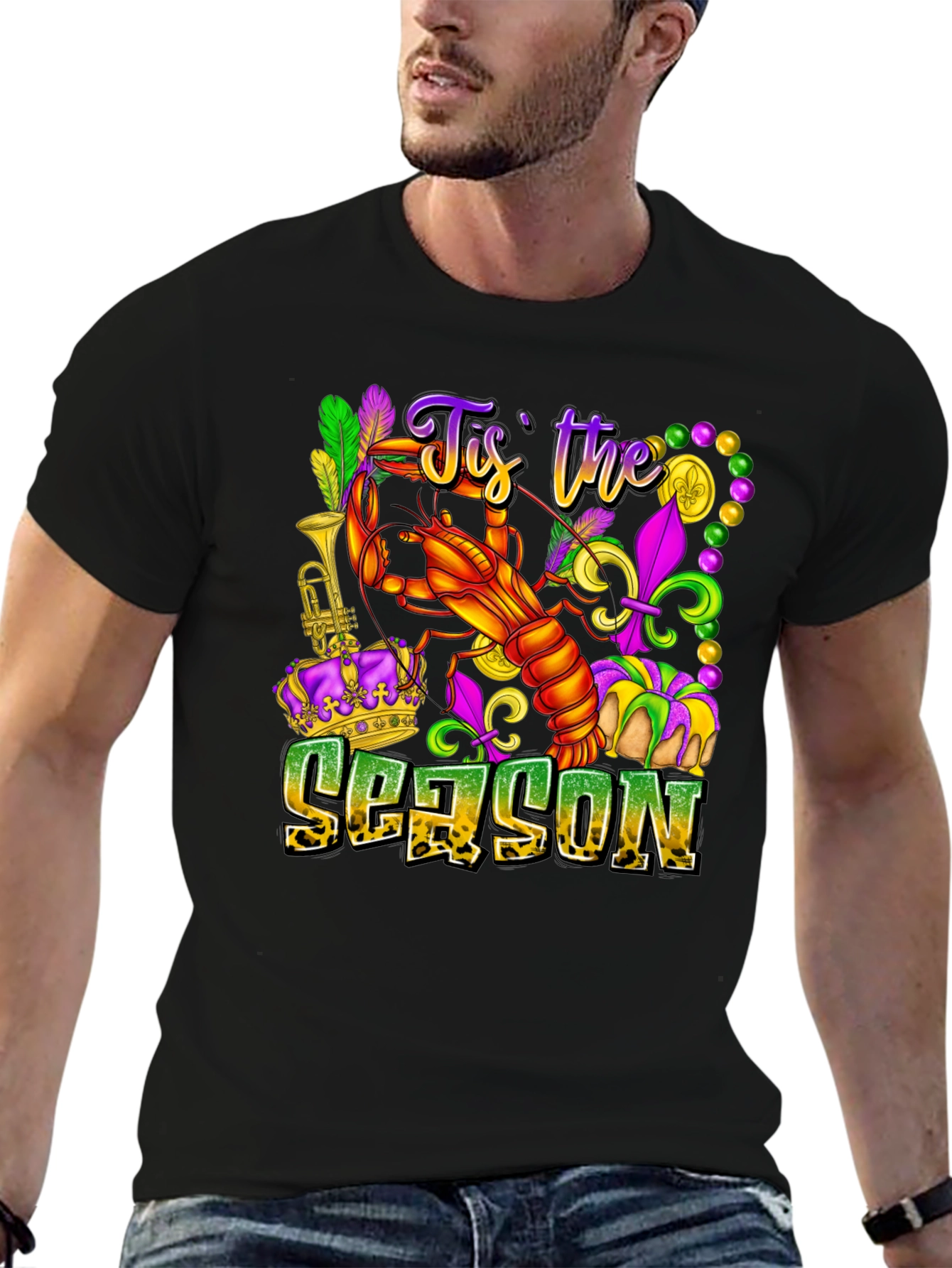 Mardi Gras Lobster T-Shirt - Tis the Season