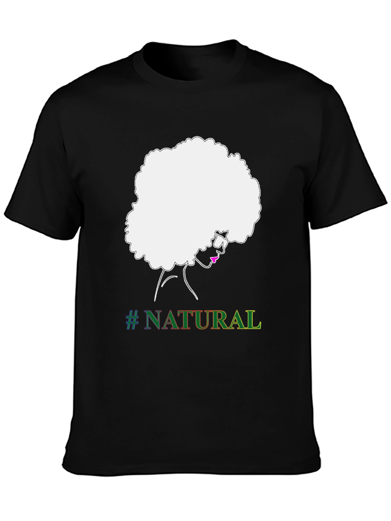 Natural Afro T-Shirt - Black Graphic Tee