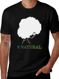 Natural Afro T-Shirt - Black Graphic Tee