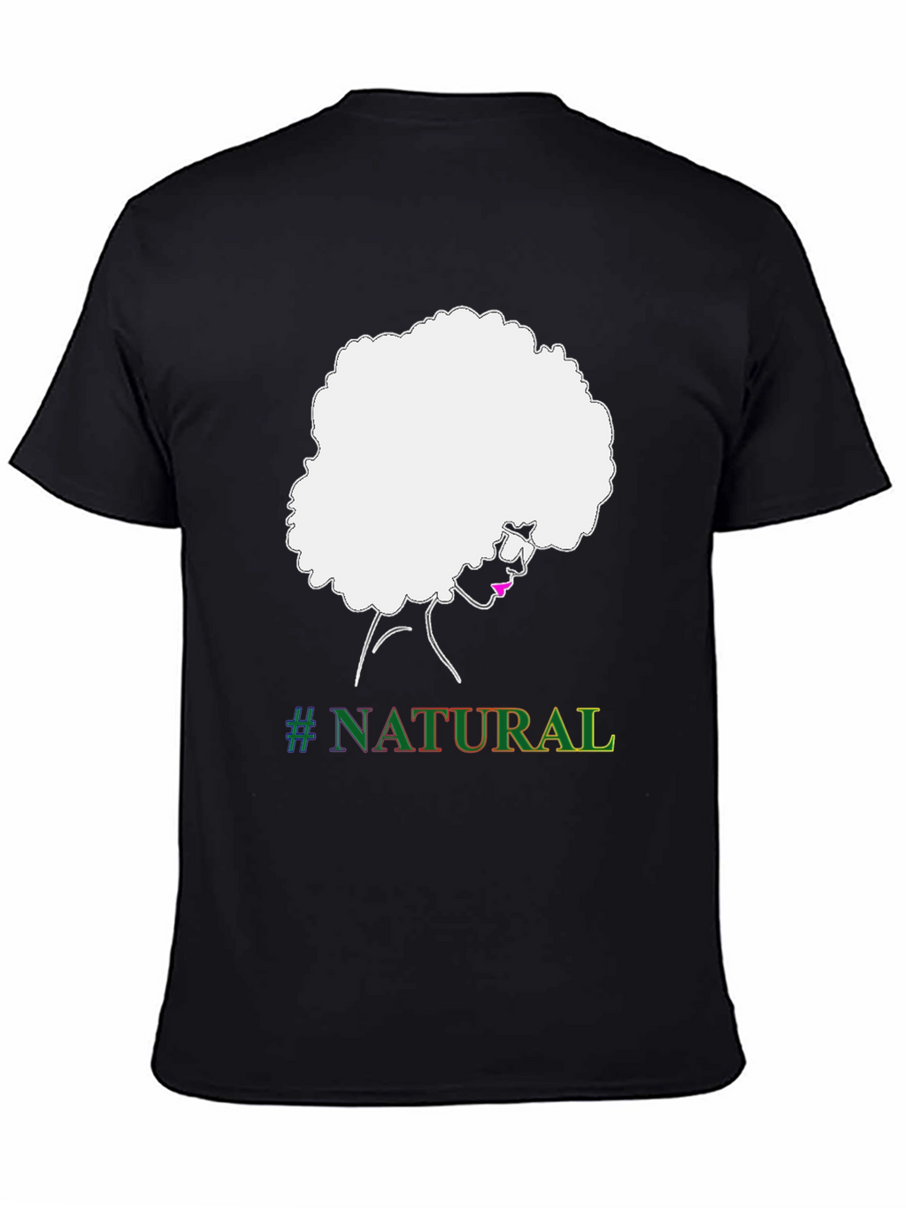 Natural Afro T-Shirt - Black Graphic Tee